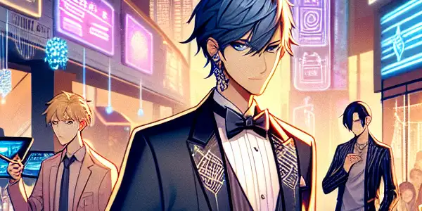 A vibrant, futuristic cityscape with customizable avatars engaged in playful interactions, reflecting adult interactive gaming themes.